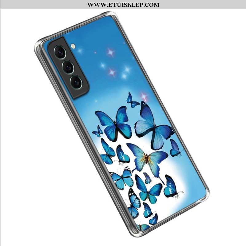 Etui do Samsung Galaxy S23 5G Niebieskie Motyle